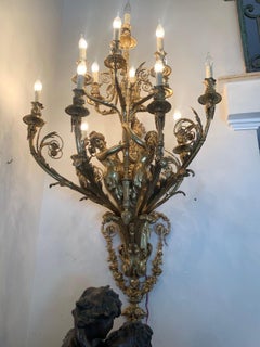 Huge, 4ft tall, French baroque wall lights, solid bronze (pair available)
