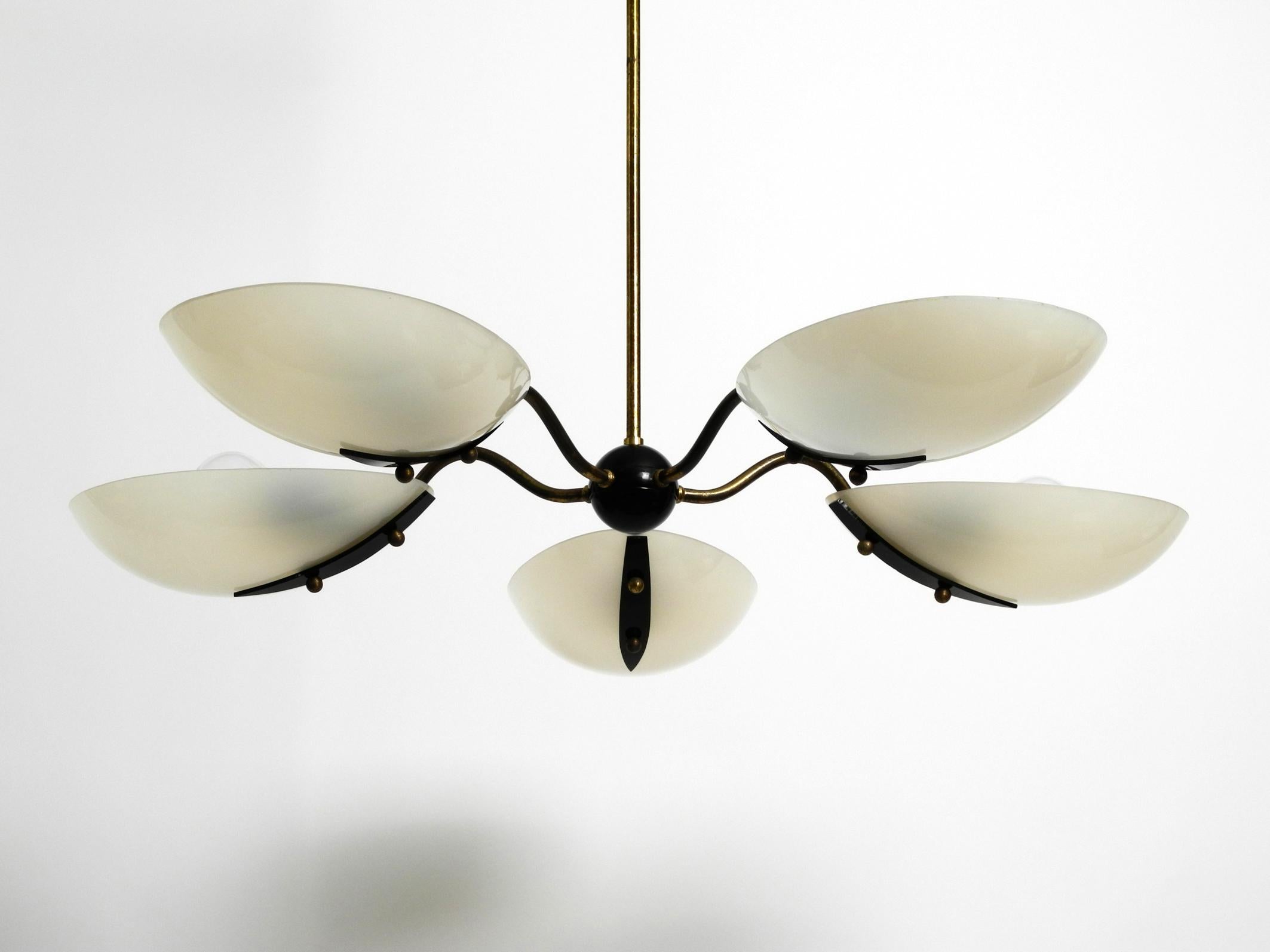 large modern brass chandelier