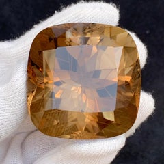 Huge 516.45 Carat Golden Brown Natural Topaz Fancy Cushion Cut Loose Gemstone