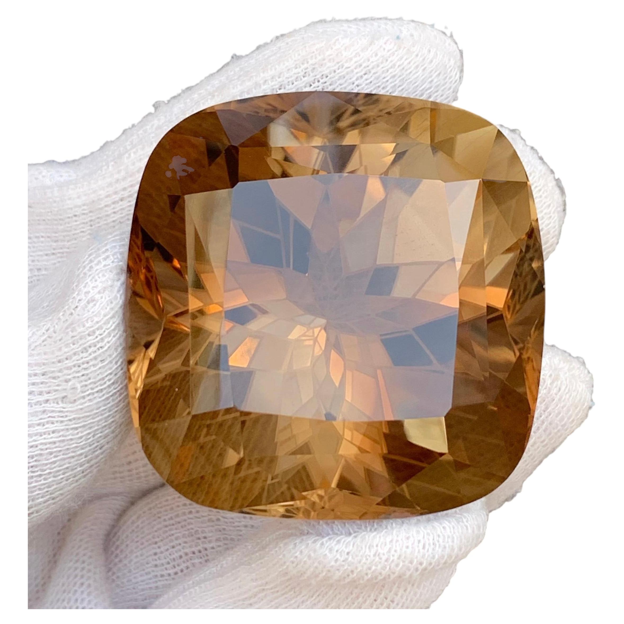 Riesige 516,45 Karat Golden Brown Natural Topaz Fancy Cushion Cut Lose Edelstein
