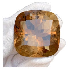 Huge 516.45 Carat Golden Brown Natural Topaz Fancy Cushion Cut Loose Gemstone