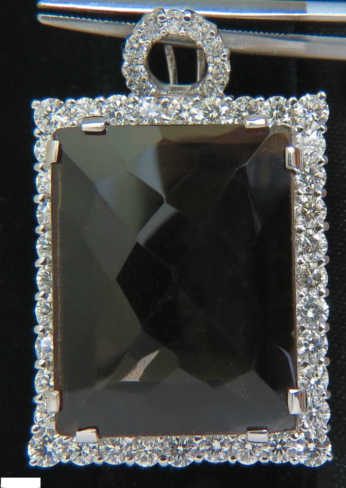 Enorme collana di diamanti con topazio marrone naturale da 52,34 carati e Omega 14KT A+ in vendita 5