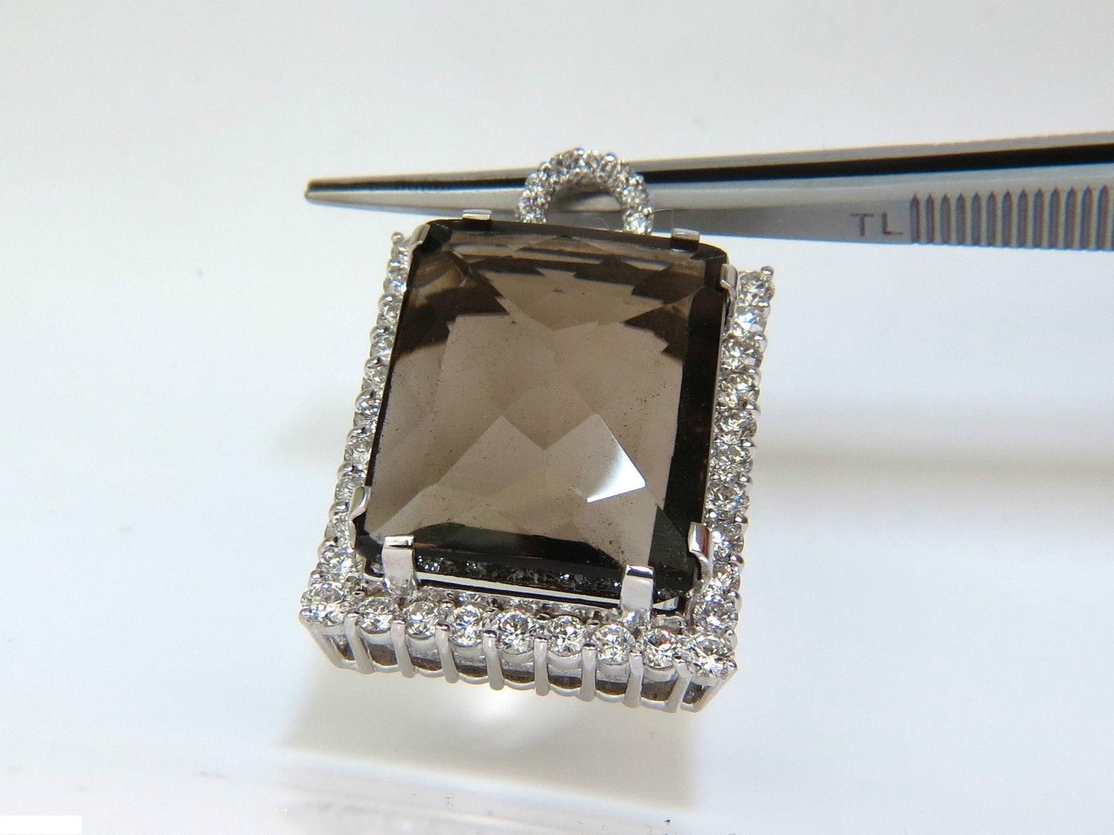Enorme collana di diamanti con topazio marrone naturale da 52,34 carati e Omega 14KT A+ in vendita 4