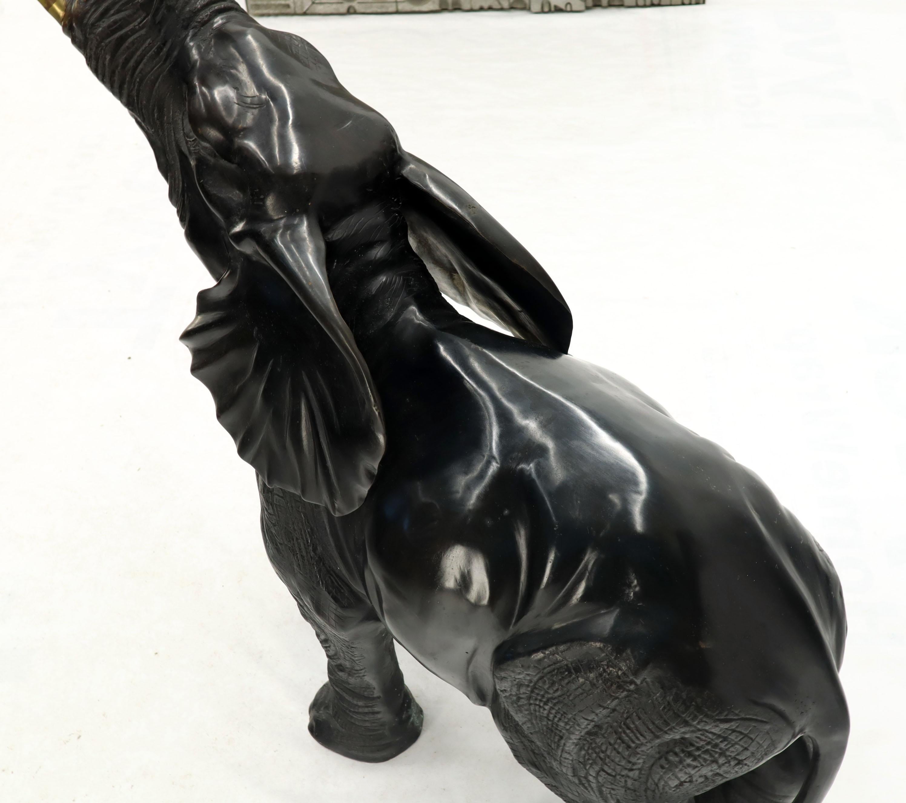 Huge 55” Tall High Bronze Elephant Sculpture 3