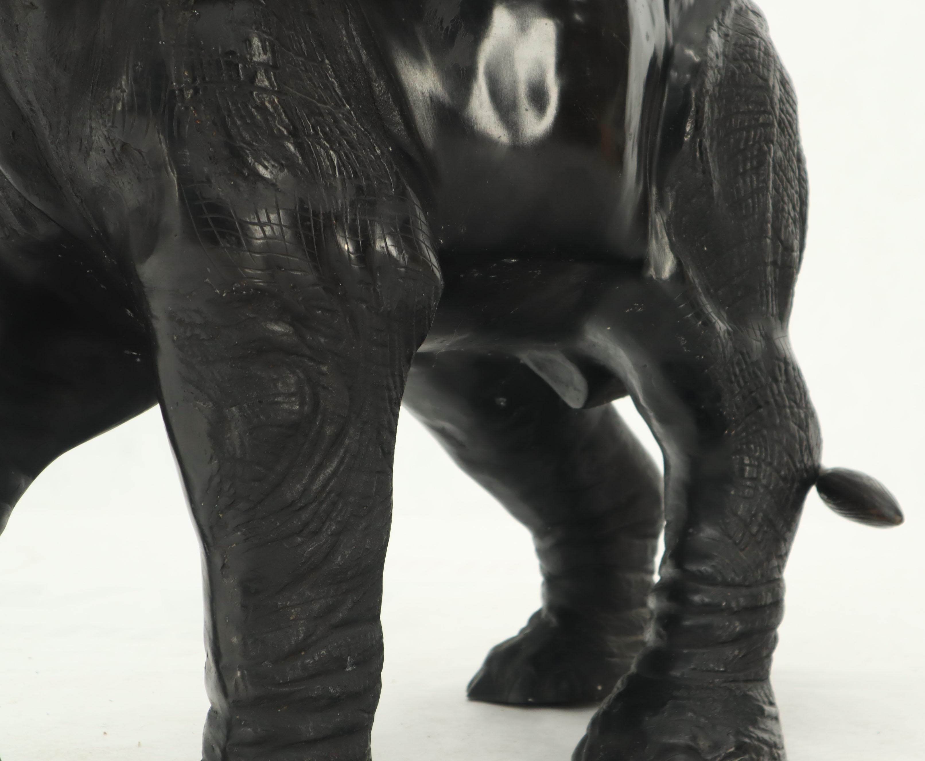 Huge 55” Tall High Bronze Elephant Sculpture For Sale 5
