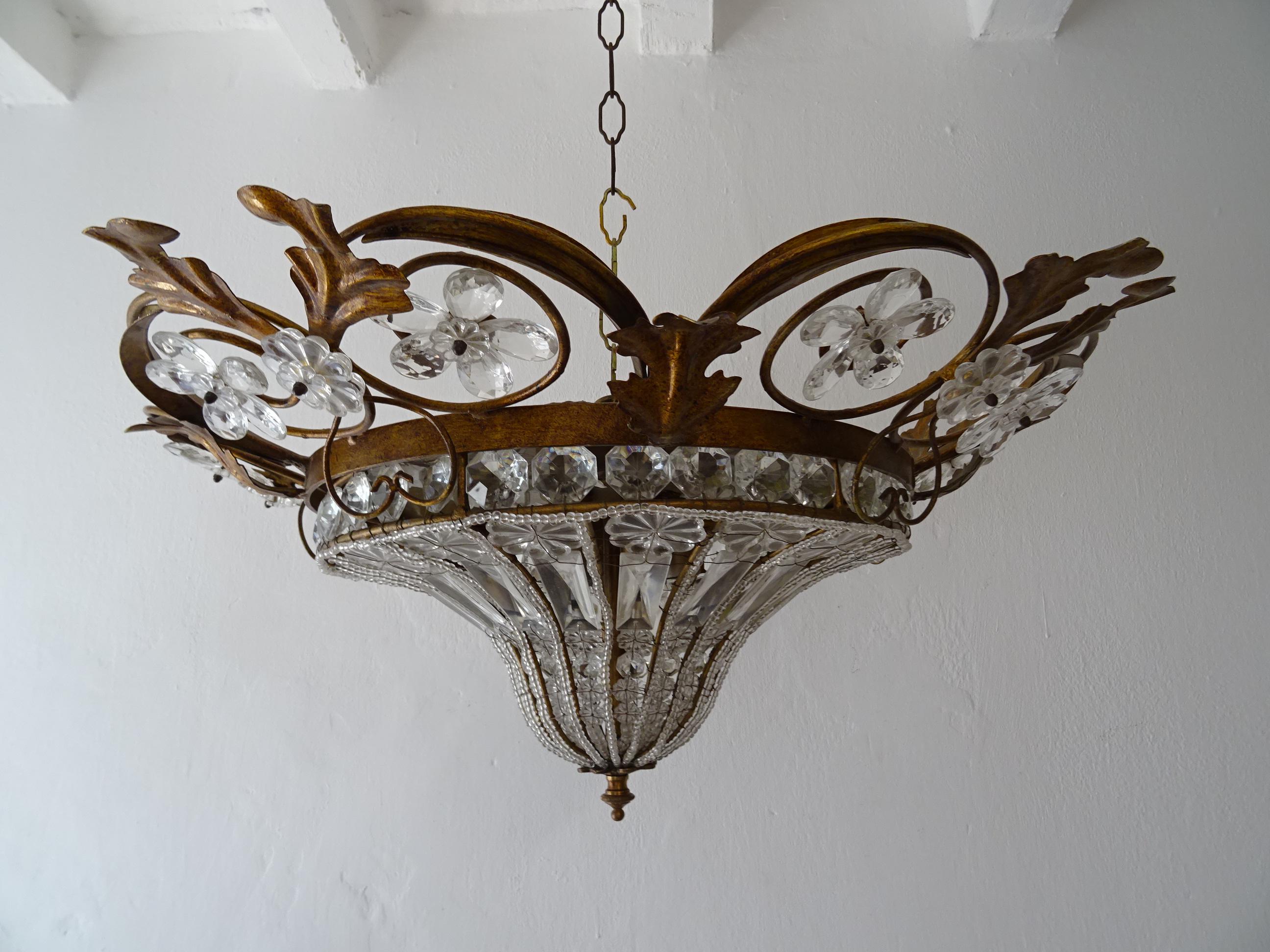 beaded chandelier flush mount