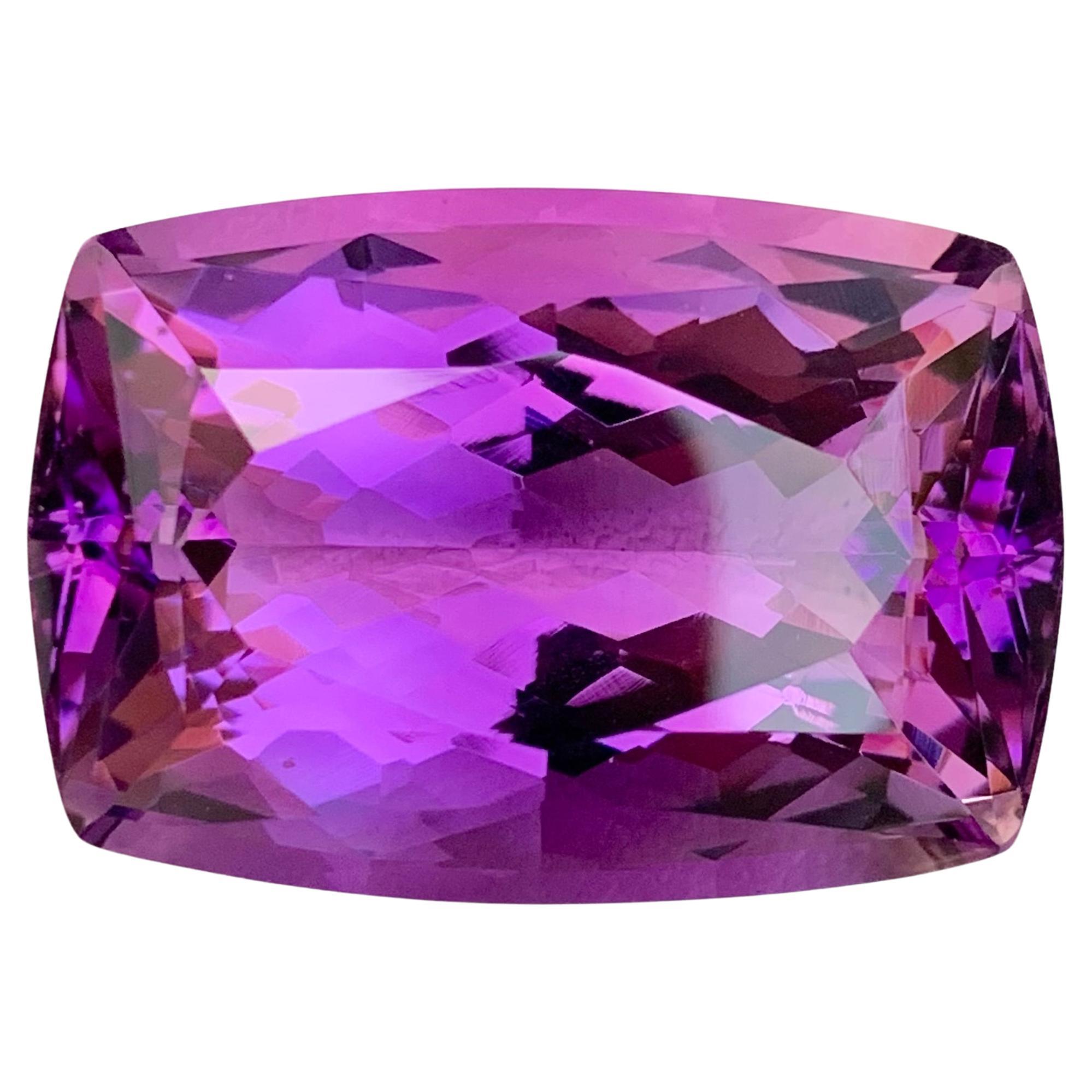 Huge 61.55 Carat Natural Loose Lavender Purple Amethyst Can-Shape Gemstone