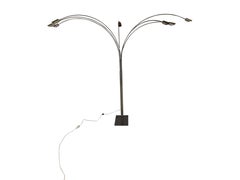 Huge 7 Lightpoint Metal Floor Lamp, 1970s