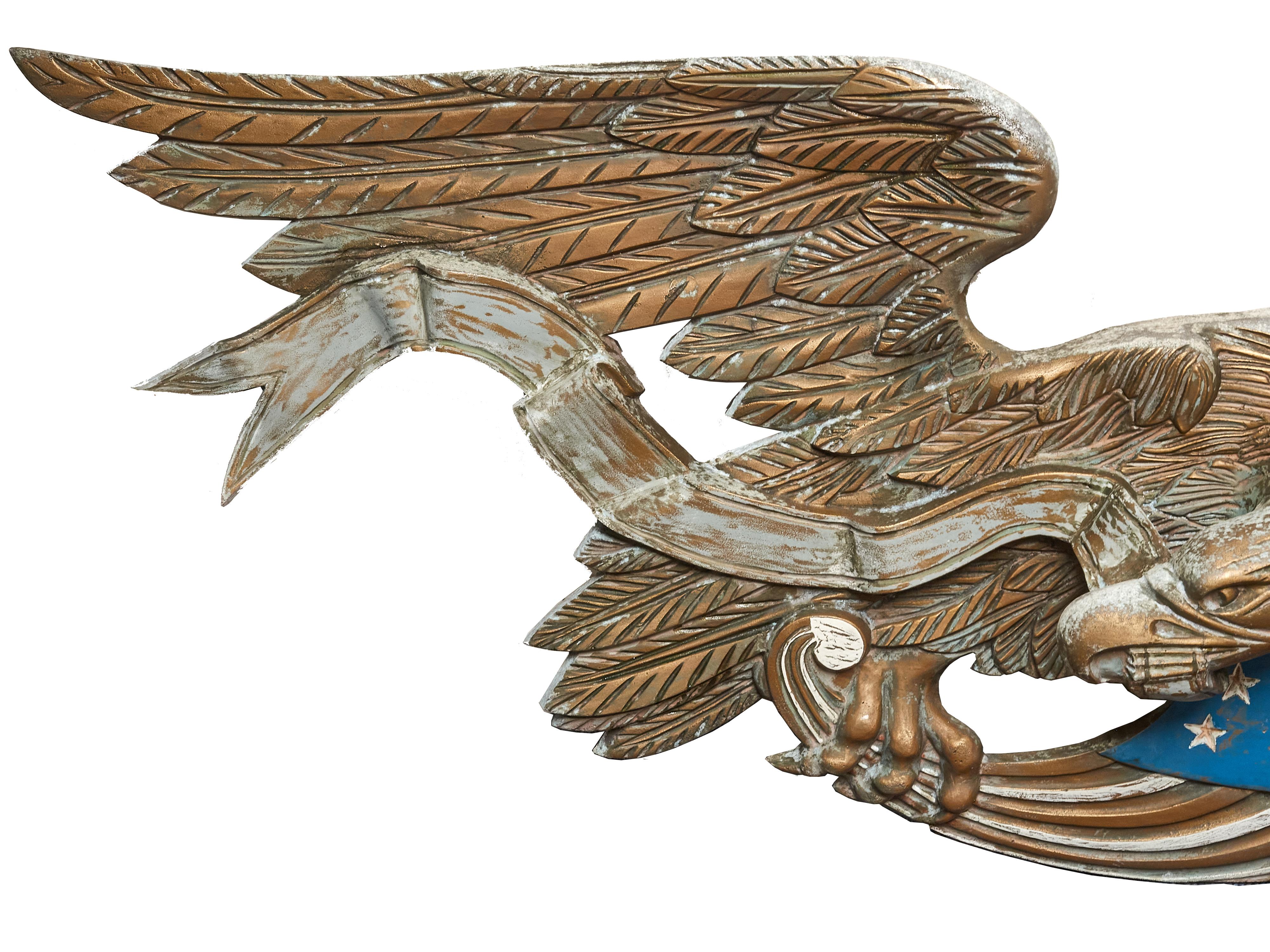 Impressive large forged metal Bellamy Eagle measuring 70