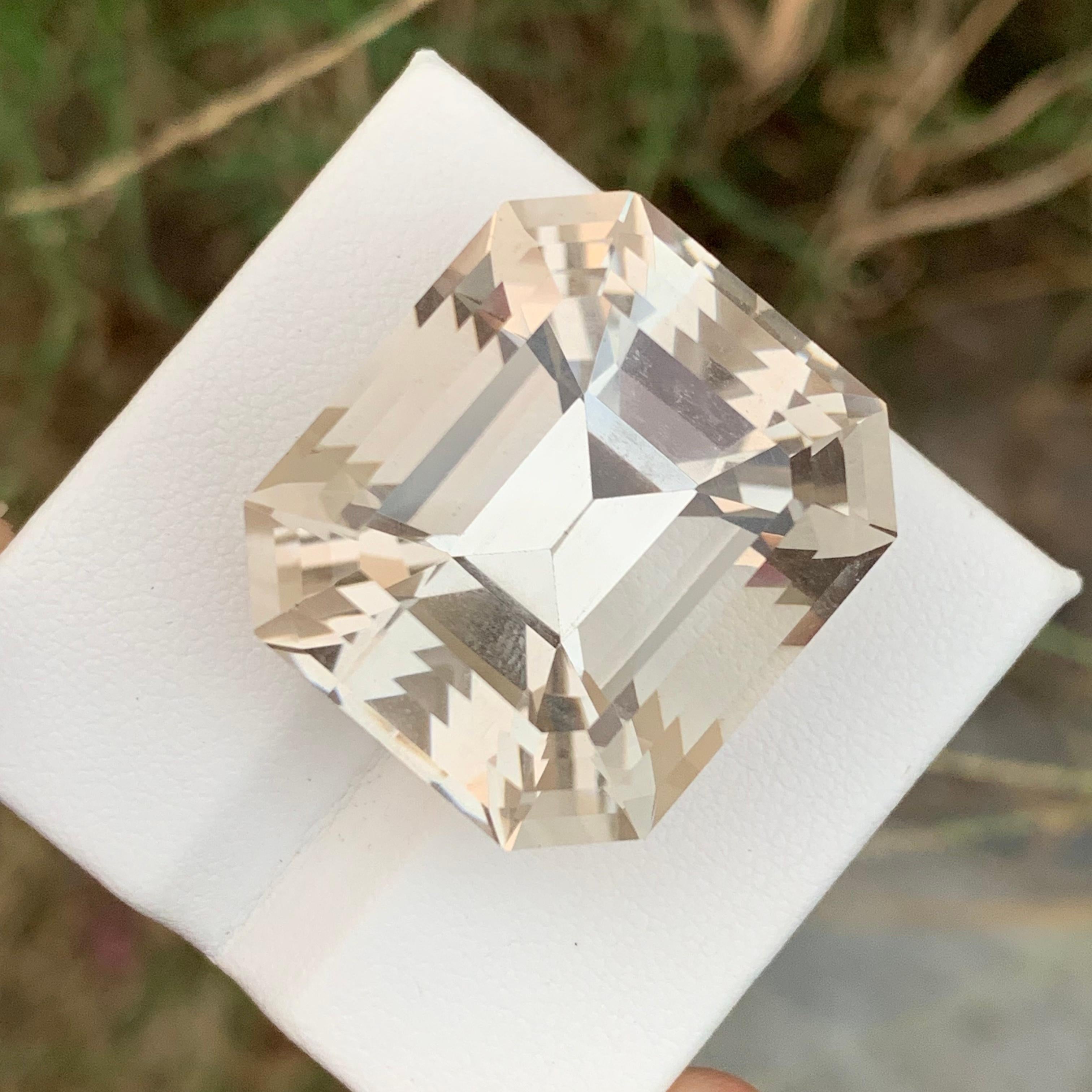 Arts and Crafts Huge 73.40 Carats Natural Loose Clear Quartz Gem For Necklace Jewelry  For Sale