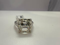 Huge 7.37ct Asscher cut diamond ring GIA certified platinum engagement