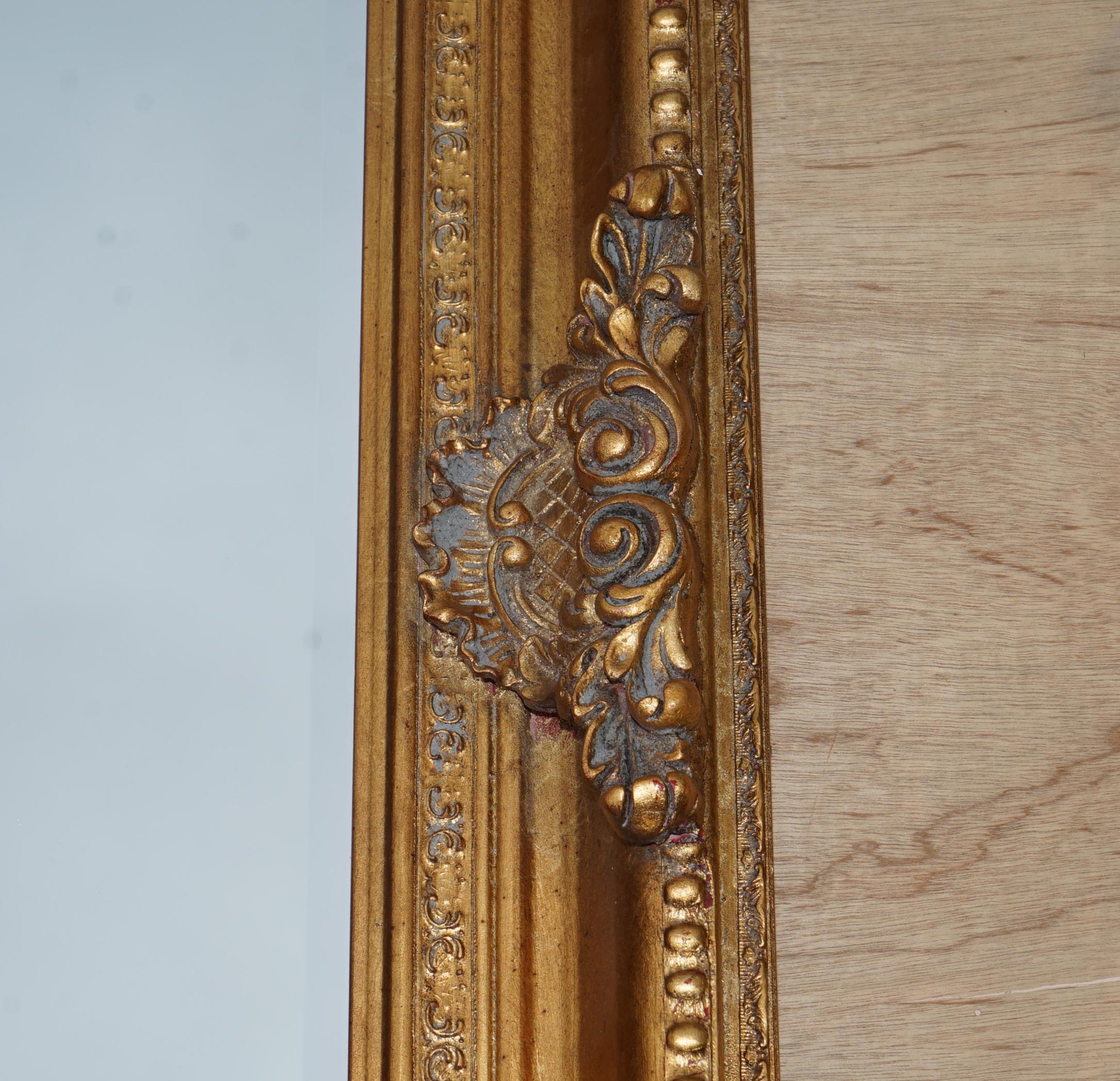 Huge French Giltwood Antique Style Wall Mirror That Defines a Room 1