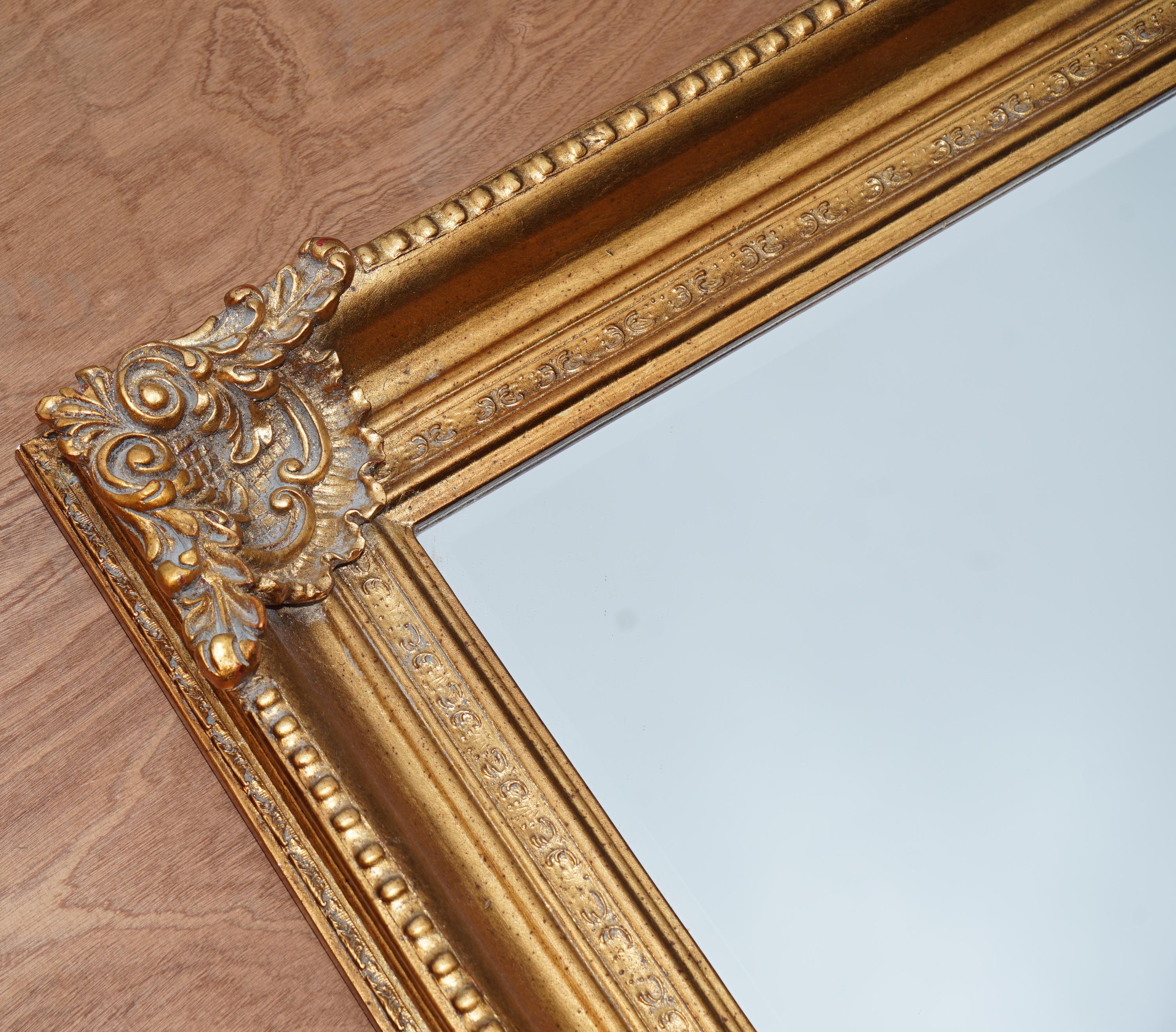 Huge French Giltwood Antique Style Wall Mirror That Defines a Room 3