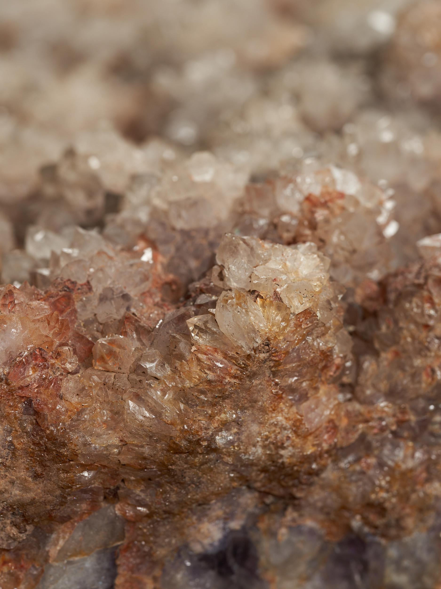 Huge Pinkish Quartz Crystal Covered Rock 1