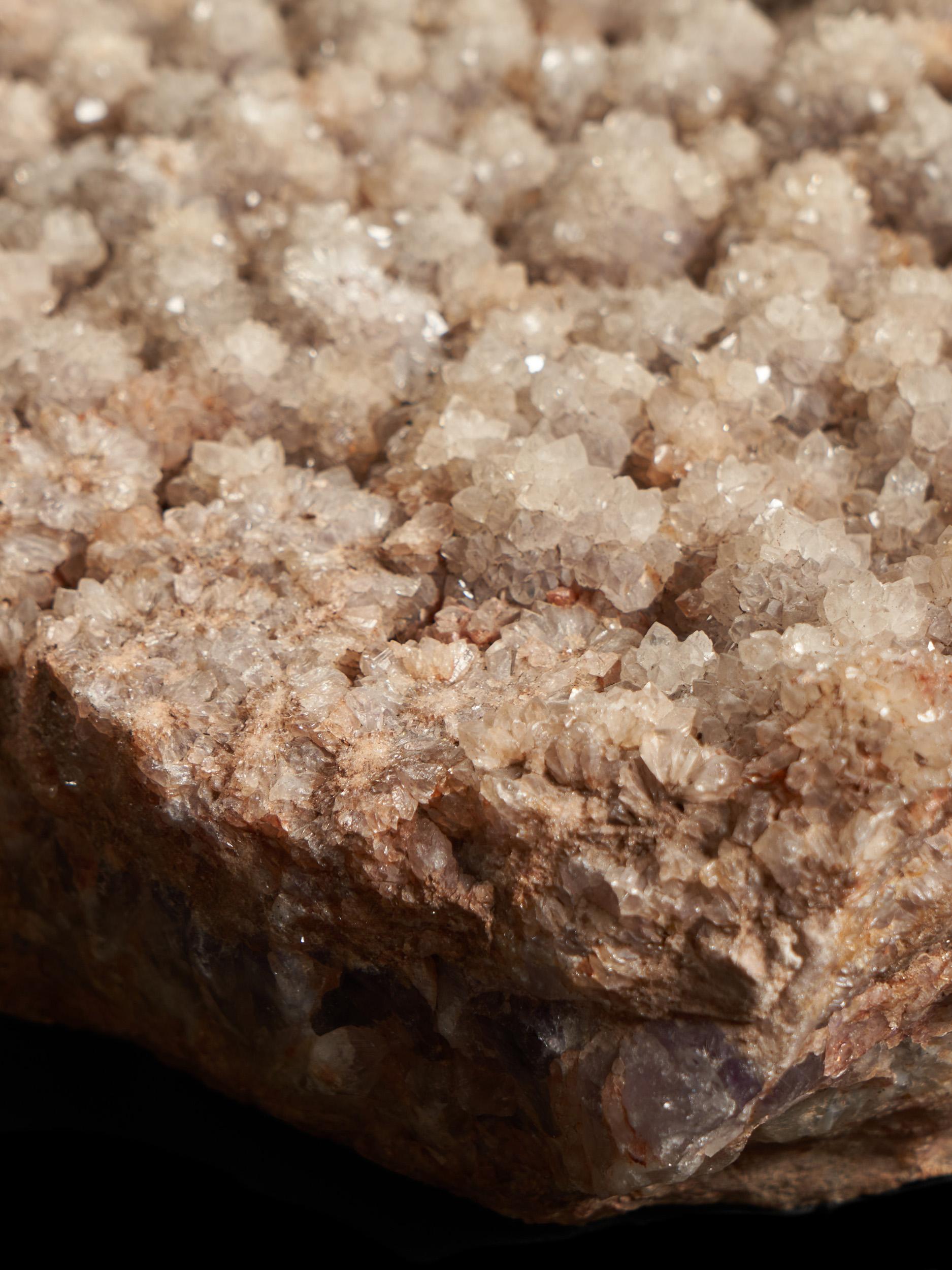 Asian Huge Pinkish Quartz Crystal Covered Rock