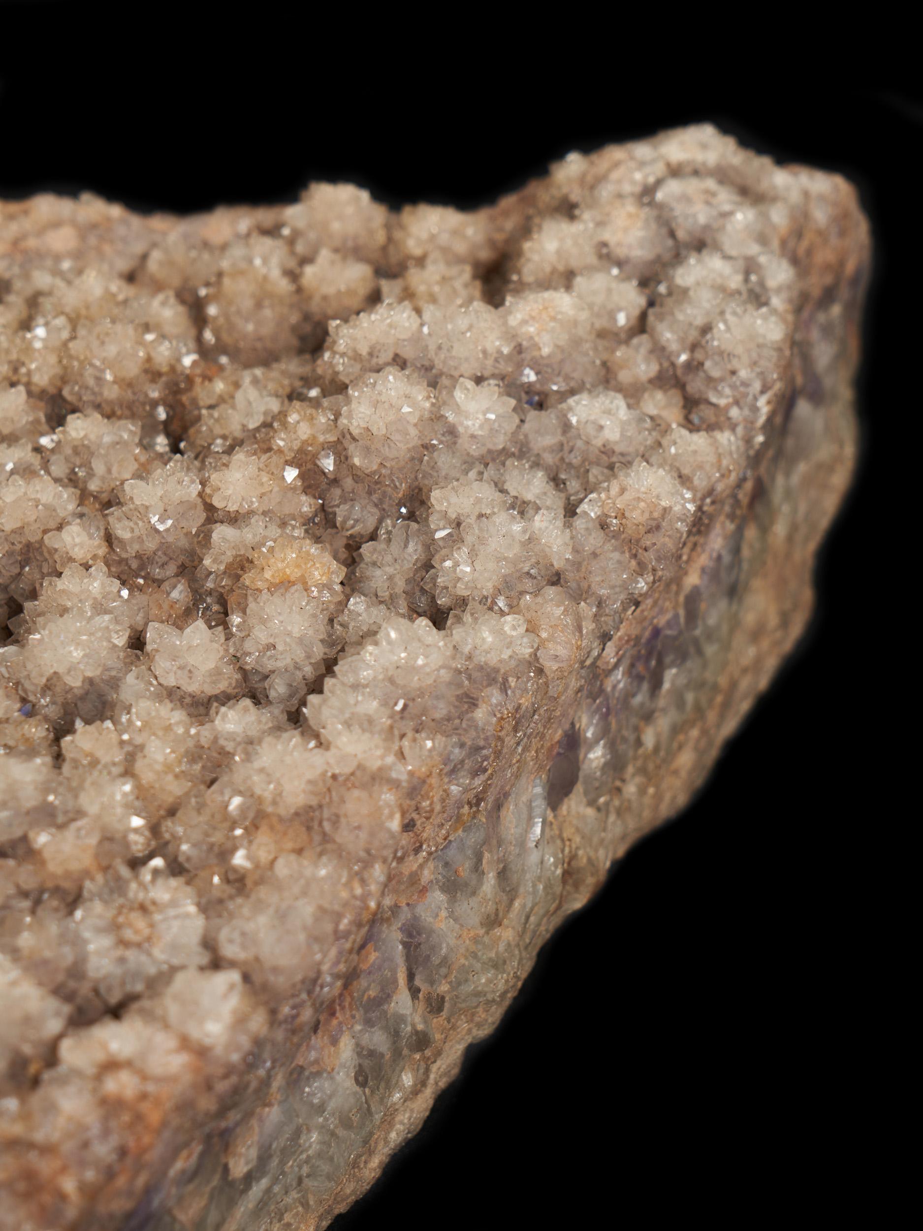 Huge Pinkish Quartz Crystal Covered Rock In Good Condition In Leuven , BE