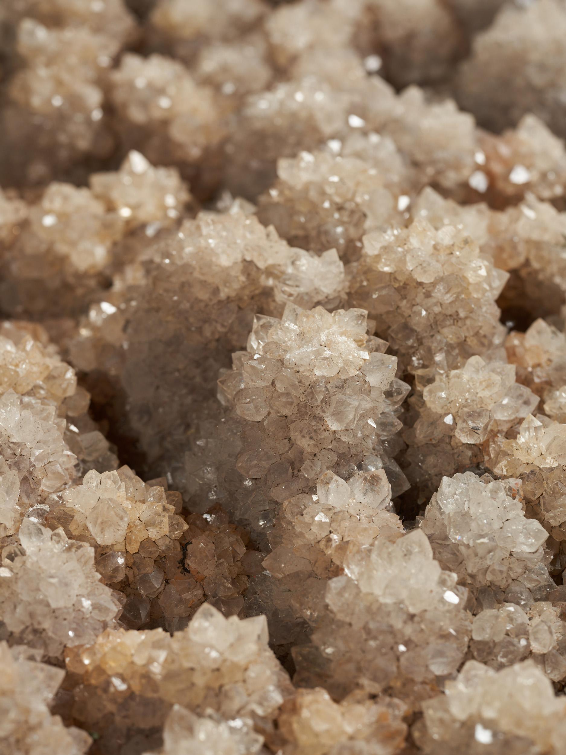 20th Century Huge Pinkish Quartz Crystal Covered Rock