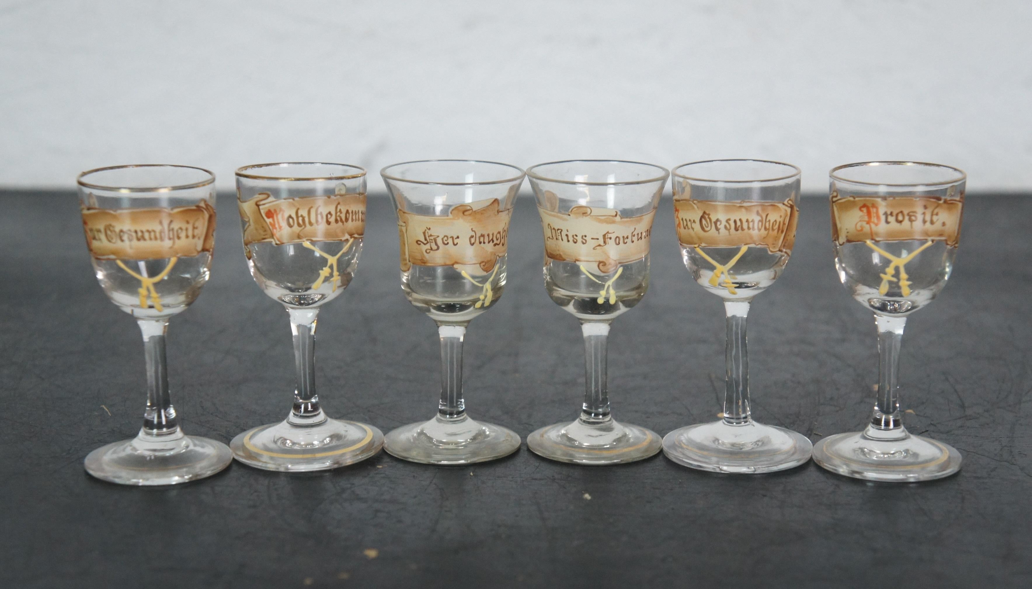 Massiver 83-teiliges antikes deutsches böhmisches emailliertes Glas-Wachs-Siegel-Bargeschirr aus Böhmen im Angebot 6