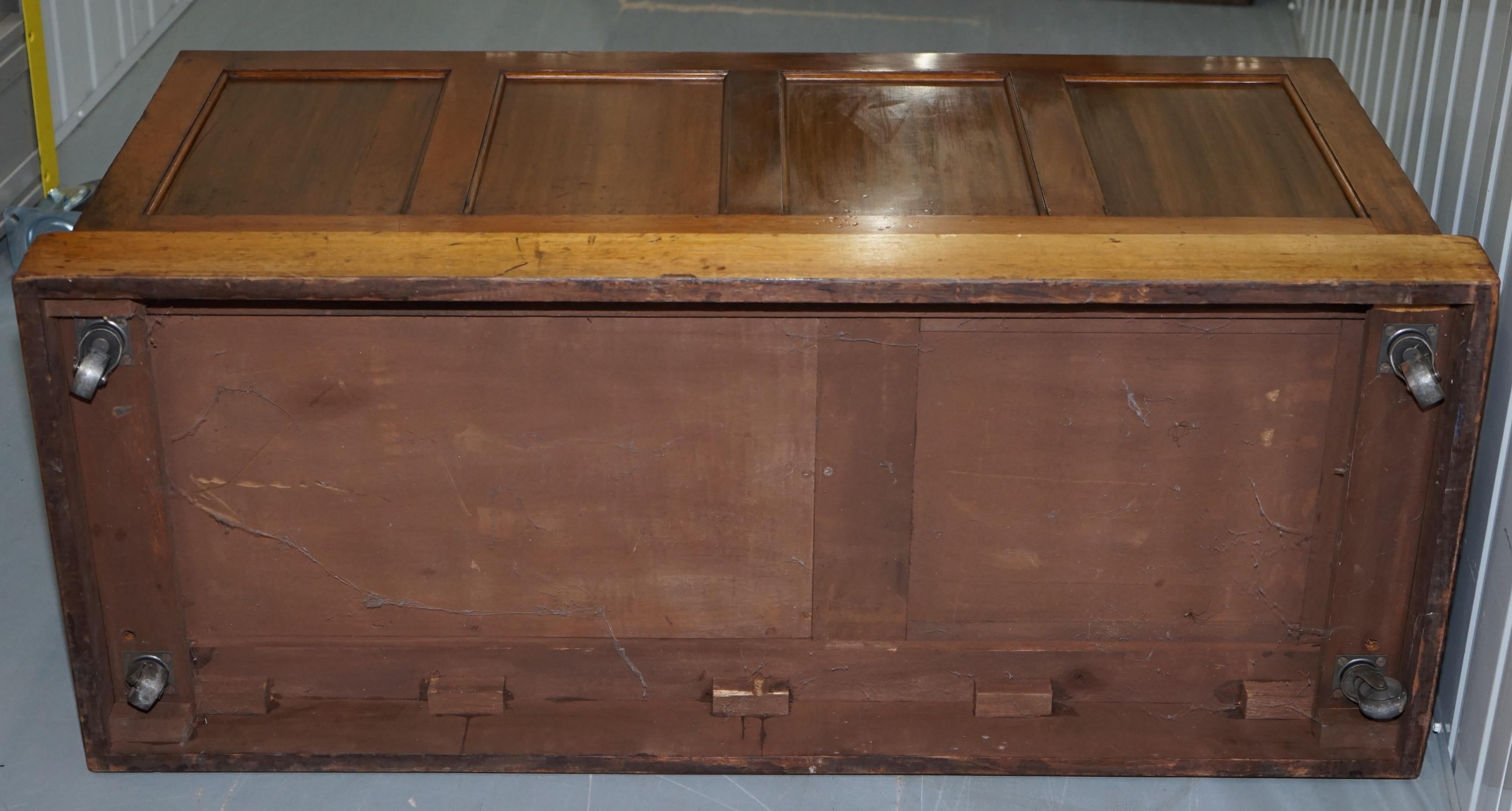 Huge 9-Drawer 2-Cupboard Double Sided Twin Pedestal Partner Desk Oxblood Leather 10
