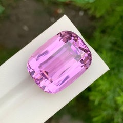 Huge 90.35 Carat Loupe Clean Pink Kunzite Cushion Shape Gem From Afghanistan