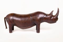 Huge Abercrombie and Fitch Leather Rhinoceros Sculpture, England, circa 1970