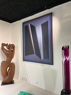 Huge abstract oil on canvas by Walter Strack