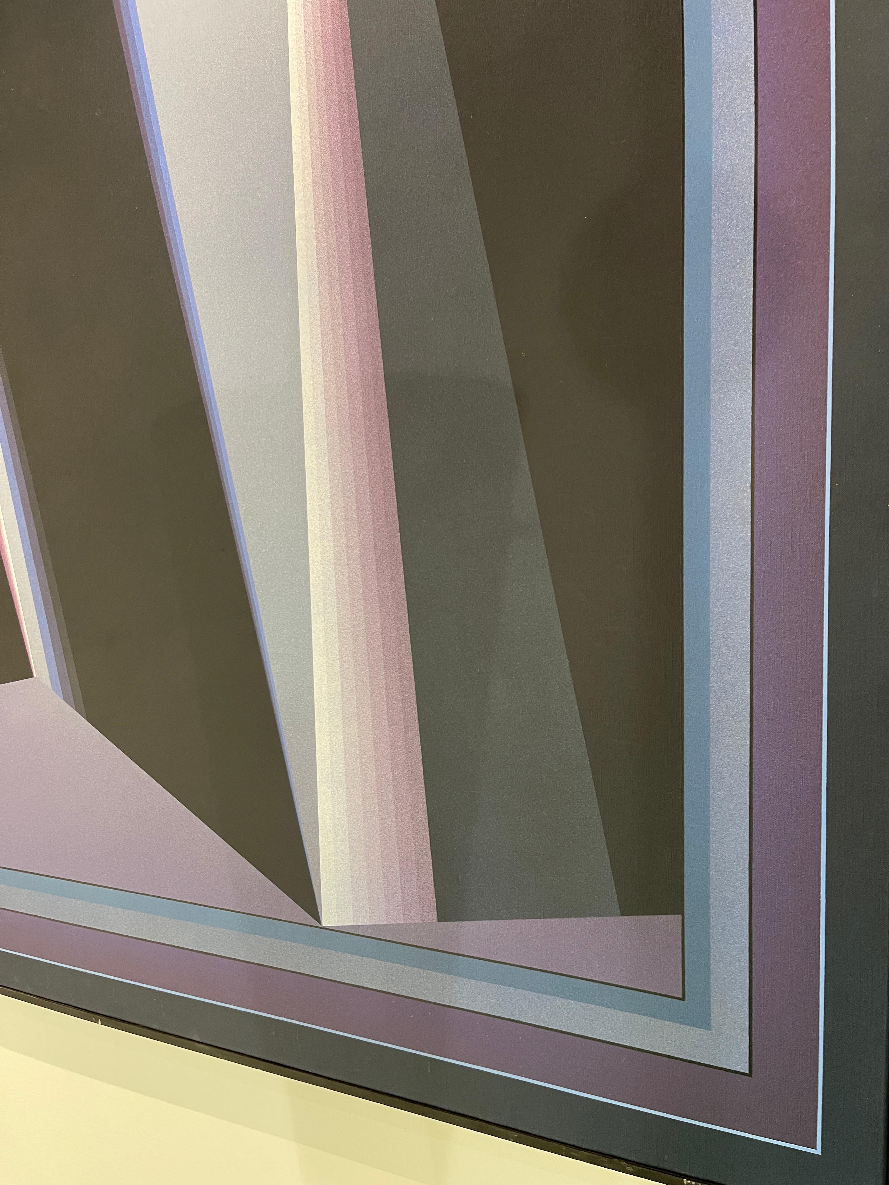 Großes abstraktes Ölgemälde auf Leinwand von Walter Strack (Acryl) im Angebot