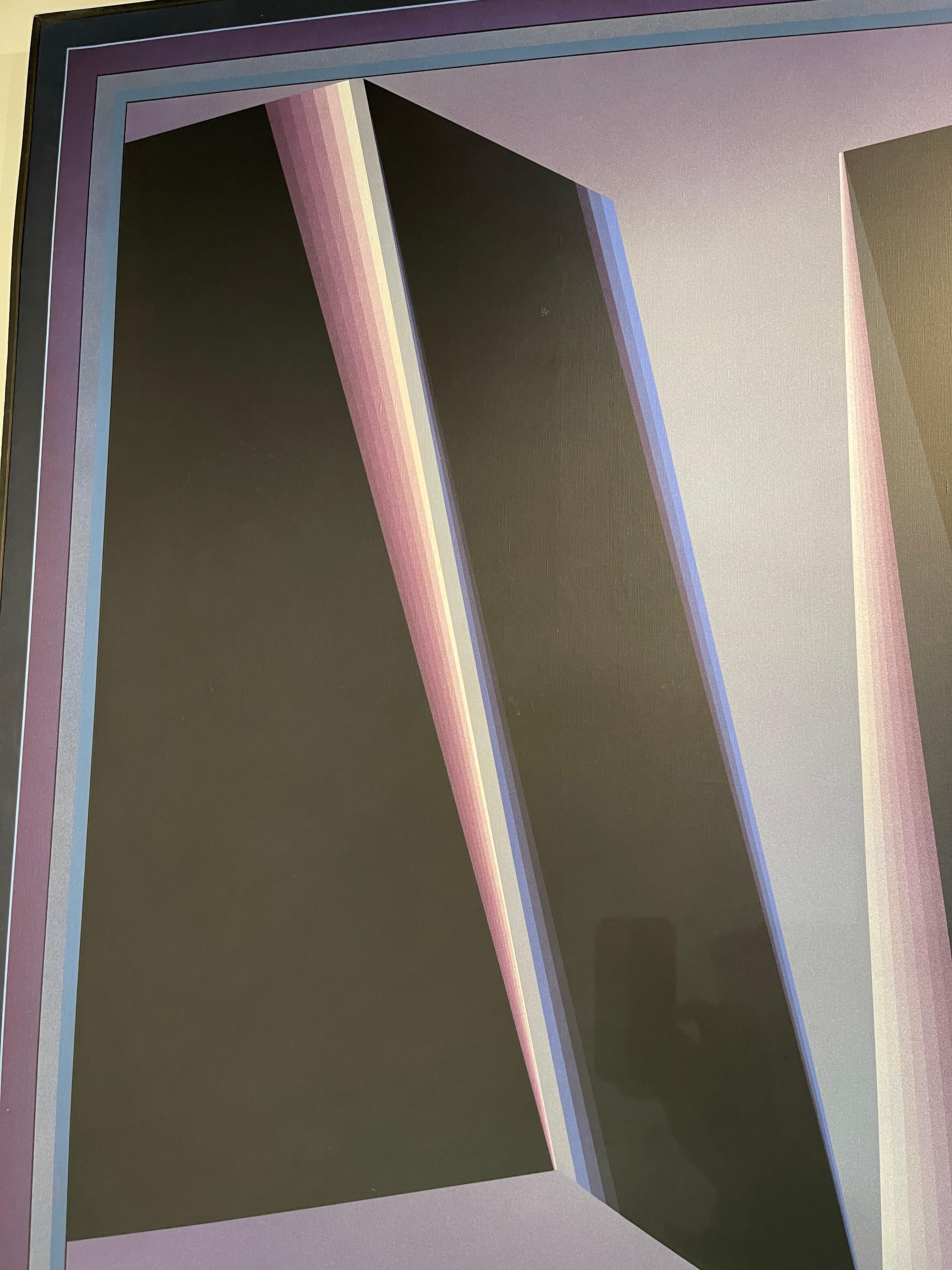 Großes abstraktes Ölgemälde auf Leinwand von Walter Strack im Angebot 1