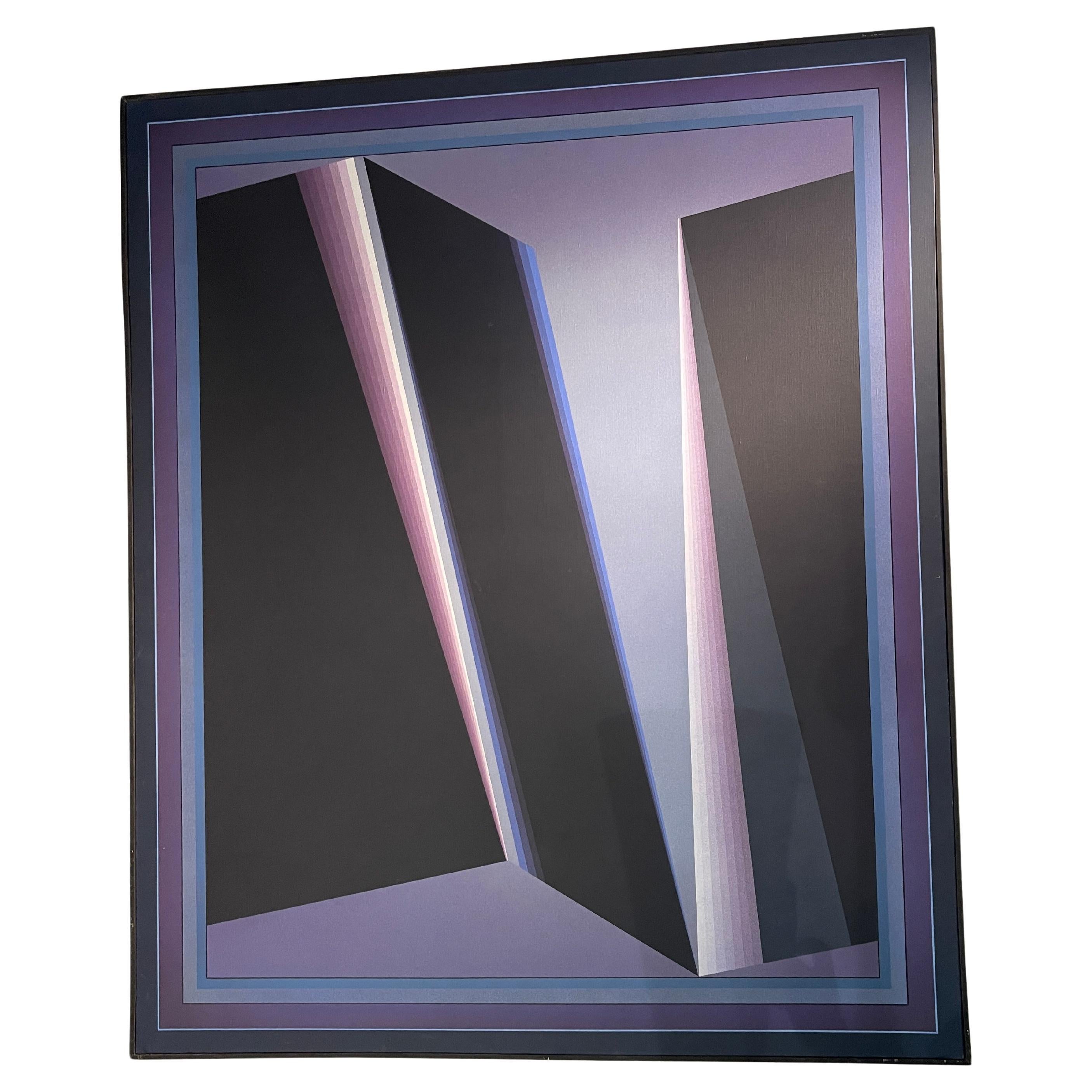 Huge abstract oil on canvas by Walter Strack