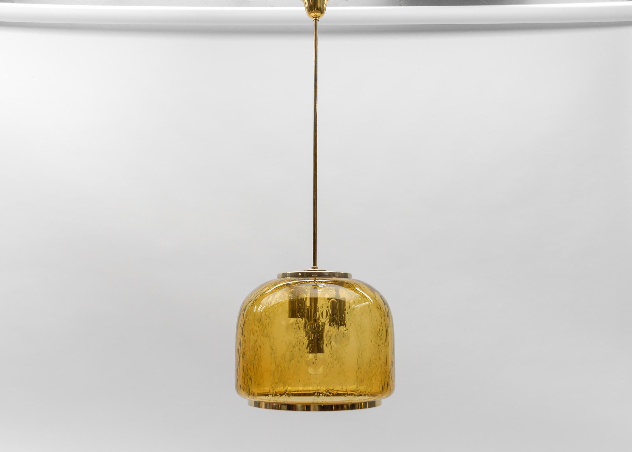 Huge Airbubble Glass Pendant Lamp by Doria, 1960s - Mid-Century Modern - Germany In Good Condition In Nürnberg, Bayern