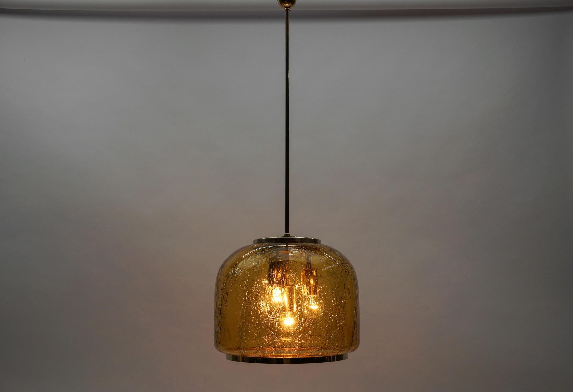 Mid-20th Century Huge Airbubble Glass Pendant Lamp by Doria, 1960s - Mid-Century Modern - Germany