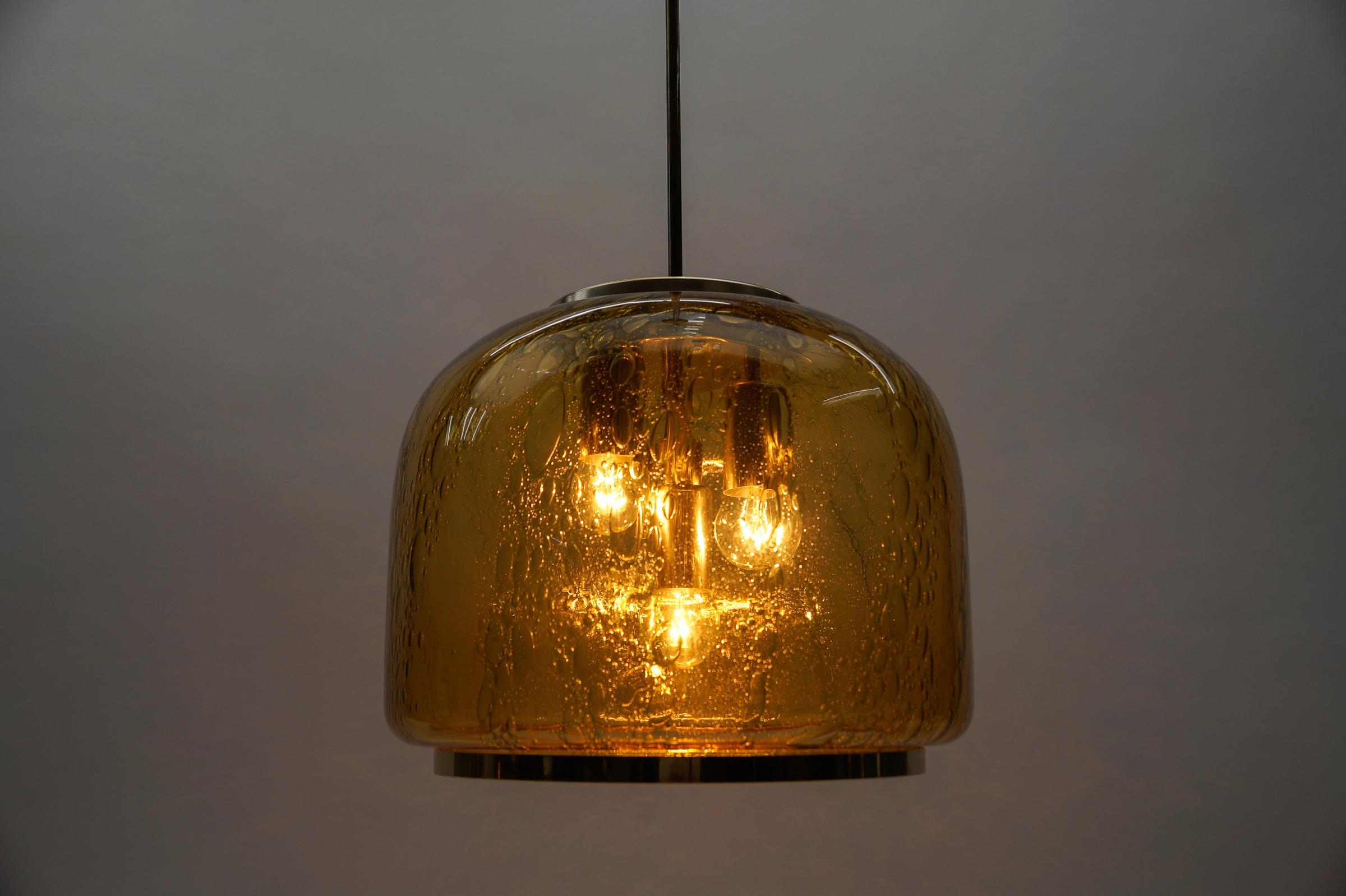 Huge Airbubble Glass Pendant Lamp by Doria, 1960s - Mid-Century Modern - Germany 2