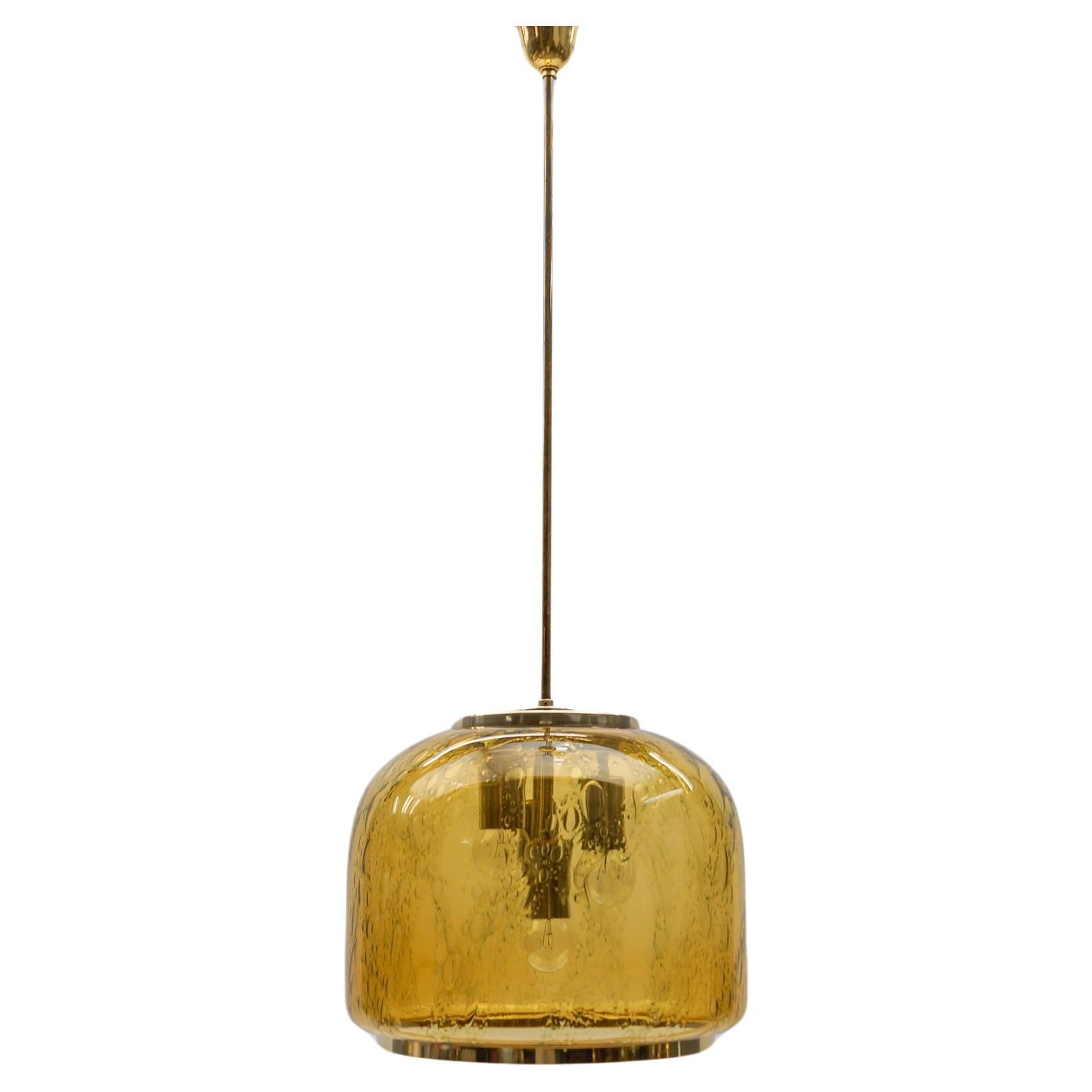 Huge Airbubble Glass Pendant Lamp by Doria, 1960s - Mid-Century Modern - Germany
