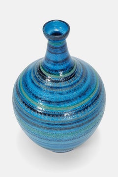 Huge Aldo Londi "Rimini Blu" Vase Bitossi, 1960s