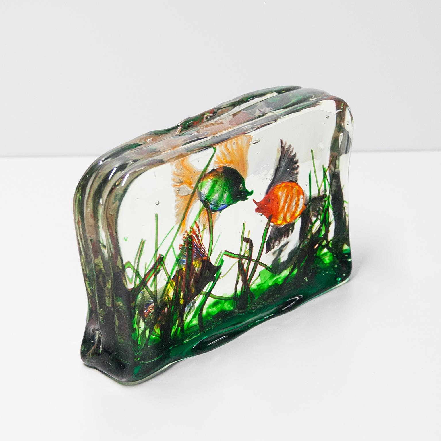 Italian Huge Alfredo Barbini Cenedese Aquarium Object 1960s For Sale