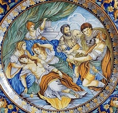 Huge and Decorative Italian Terracotta Dish