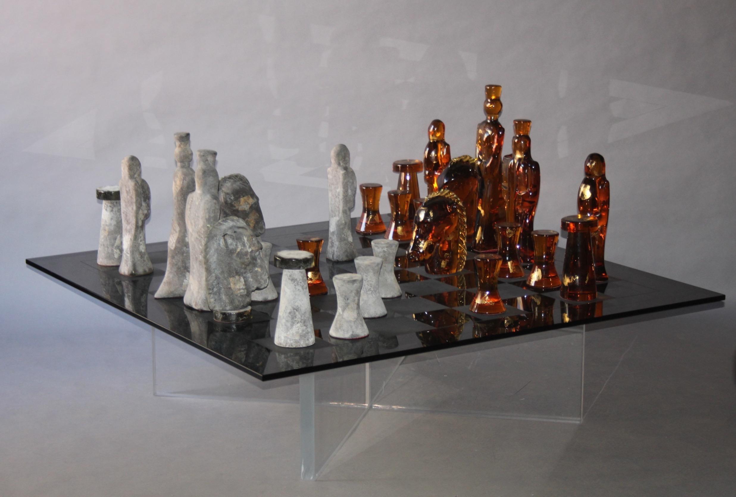 Huge and Exceptional Murano Chess Game 4