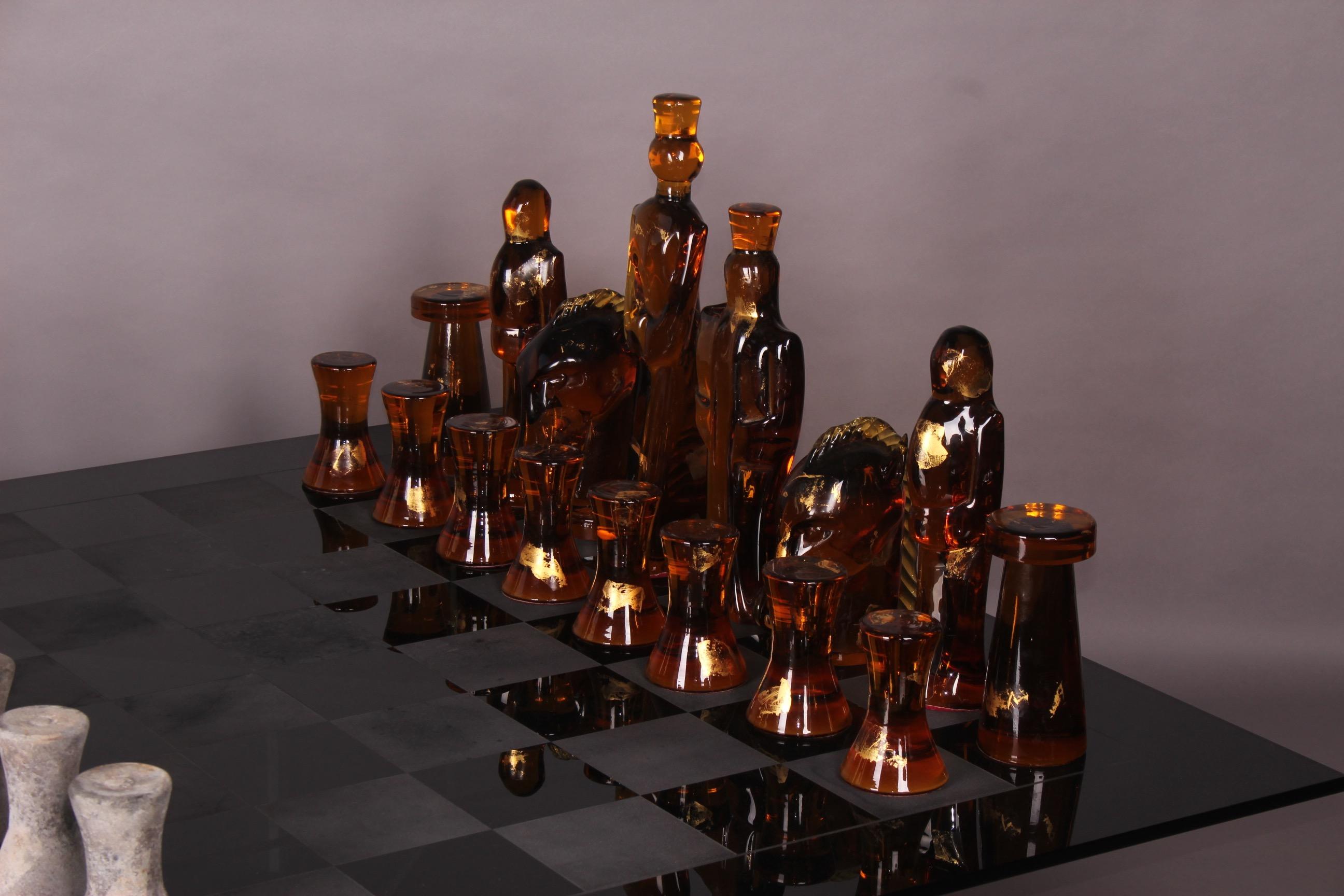 Huge and Exceptional Murano Chess Game 5
