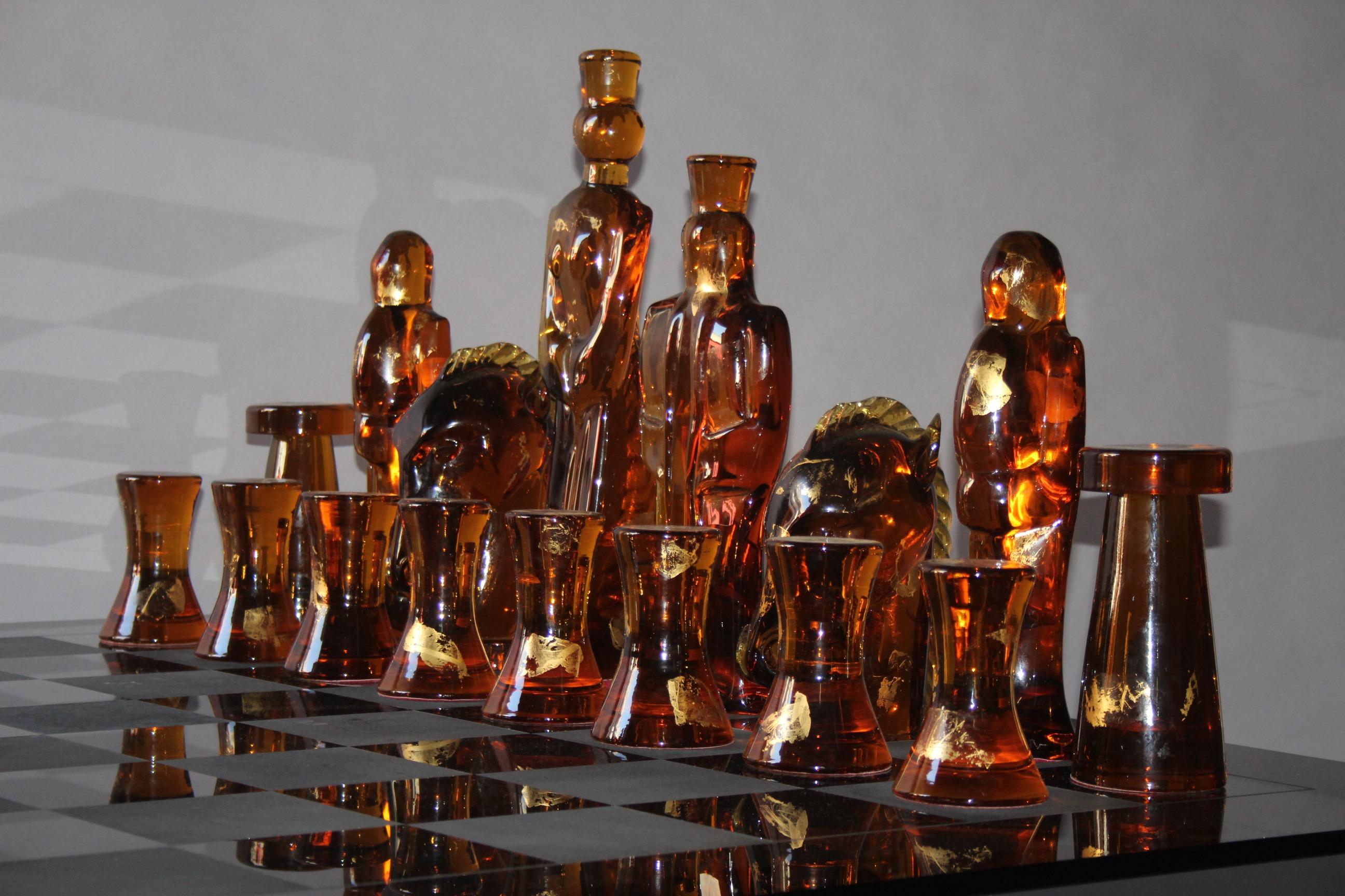 Late 20th Century Huge and Exceptional Murano Chess Game