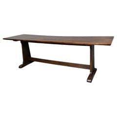 Antique Huge and Narrow Oak Refrectory Kitchen Farmhouse Dining Table