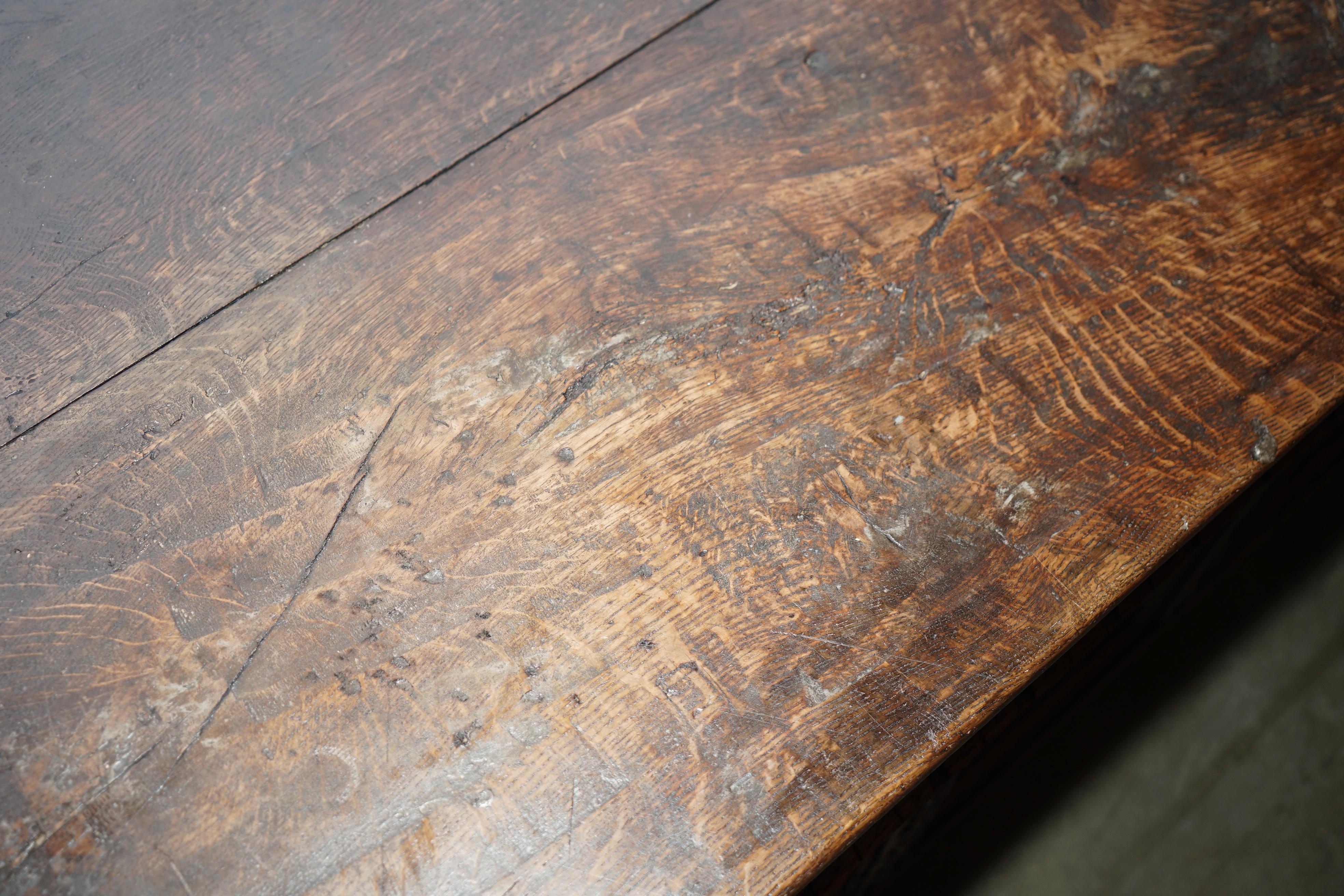 ENORME ANTIGUO 1631 FECHADO TALLADO A MANO EN ROBLE DANÉS BAÚL DE BODA LiNEN TRONCO COFRE en venta 12