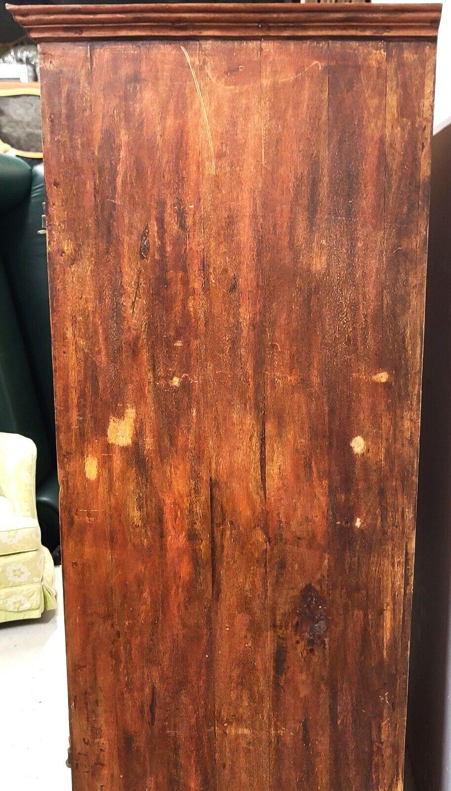 Huge Antique 1800s Indian Teak Armoire Cabinet Pantry For Sale 3