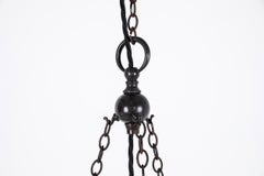Huge Antique Art Deco 'Moonstone' Opaline Glass Plafonnier Light Pendant, C.1930