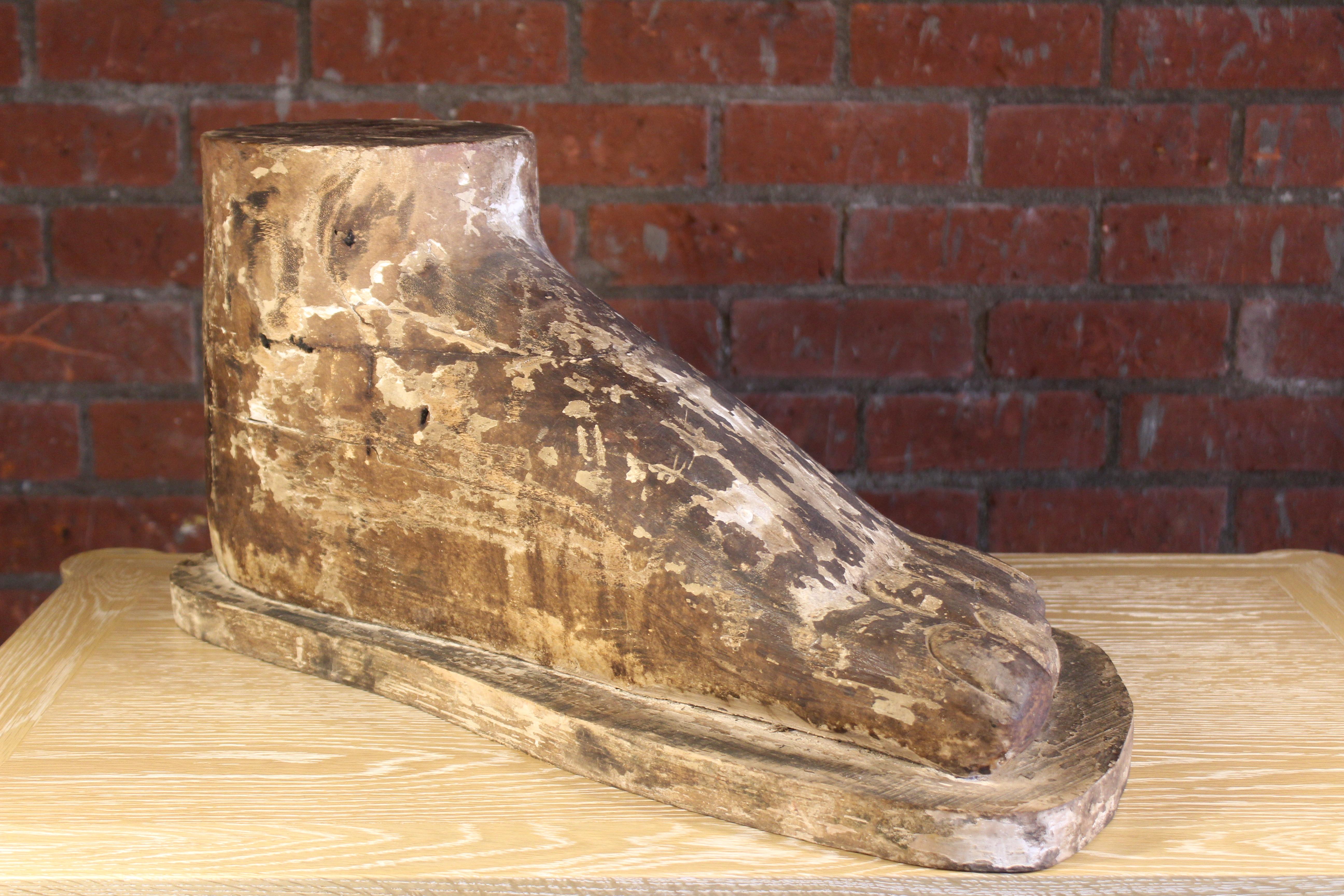 Early 20th Century Huge Antique Carved Foot Sculpture For Sale