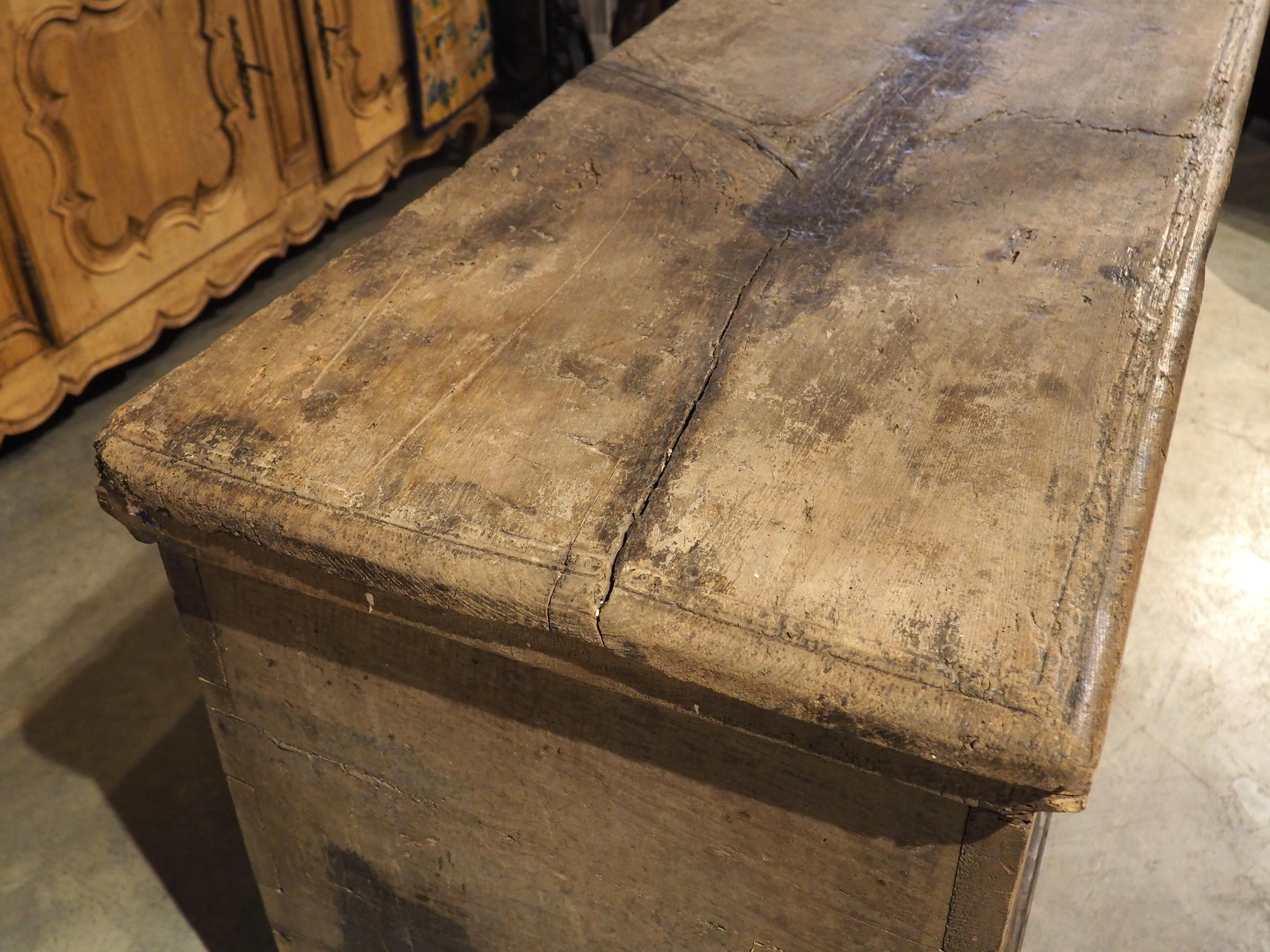 Huge Antique Carved Oak Chest or Trunk from Spain, Late 1500s to Early 1600s 5