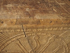 Huge Antique Carved Oak Chest or Trunk from Spain, Late 1500s to Early 1600s