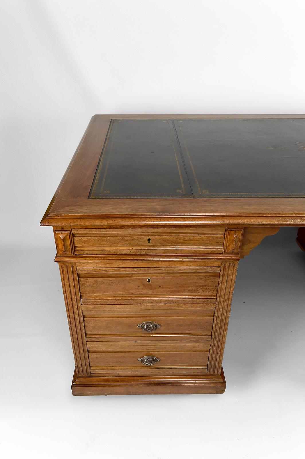 Huge Antique Double-Sided Partners Desk, Victorian Era, circa 1880 1