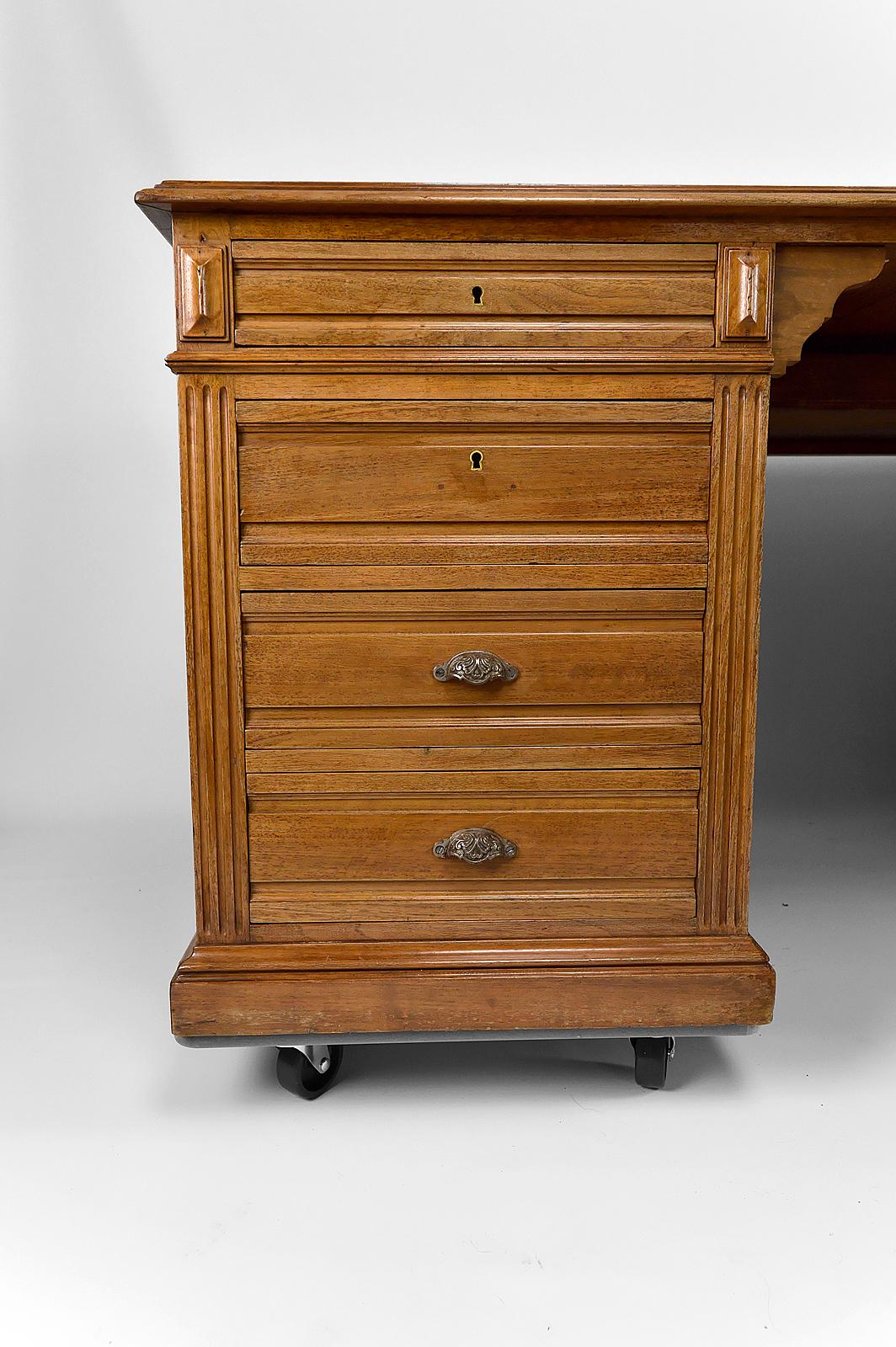 Huge Antique Double-Sided Partners Desk, Victorian Era, circa 1880 5