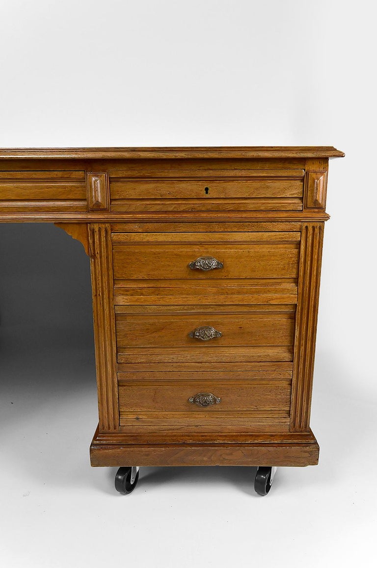 Huge Antique DoubleSided Partners Desk, Victorian Era, circa 1880 For