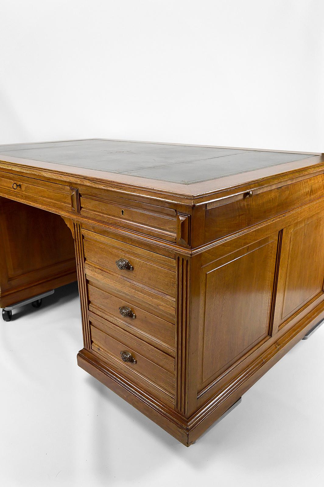 Huge Antique Double-Sided Partners Desk, Victorian Era, circa 1880 9